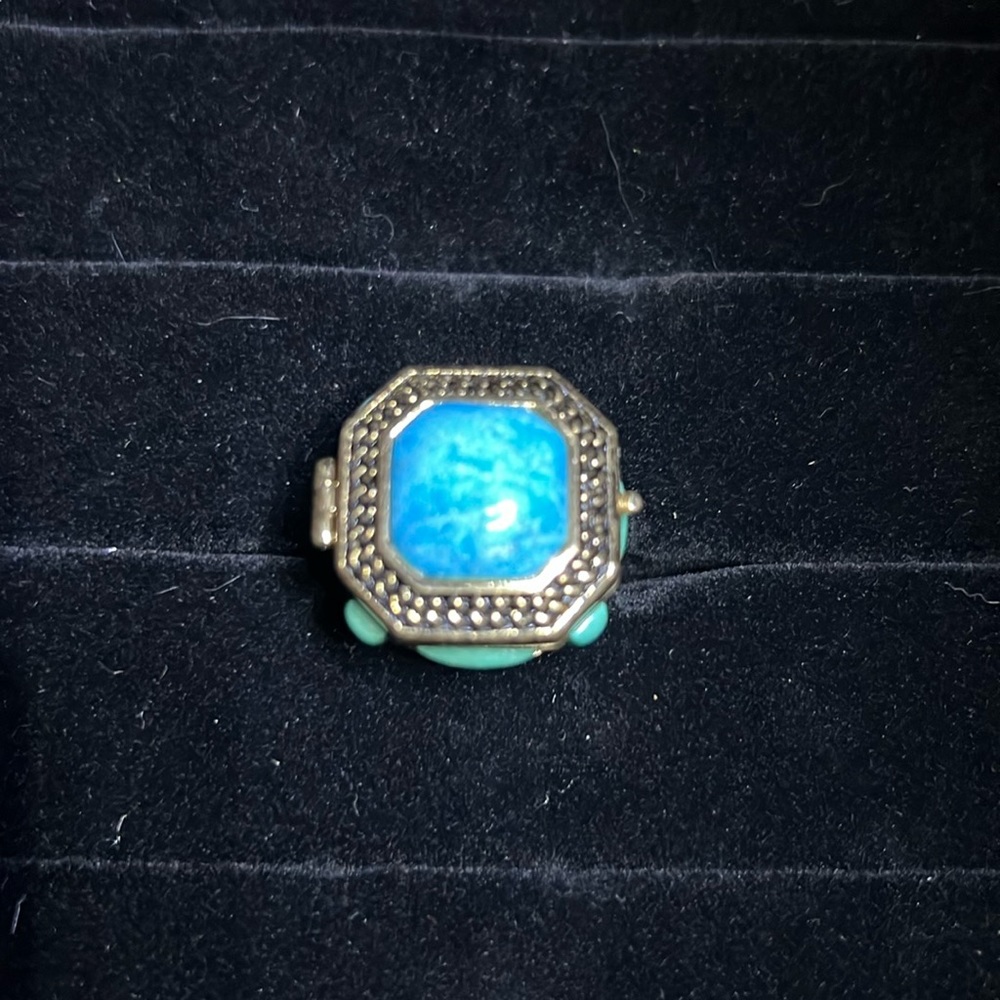 Barse vessel turquoise ring